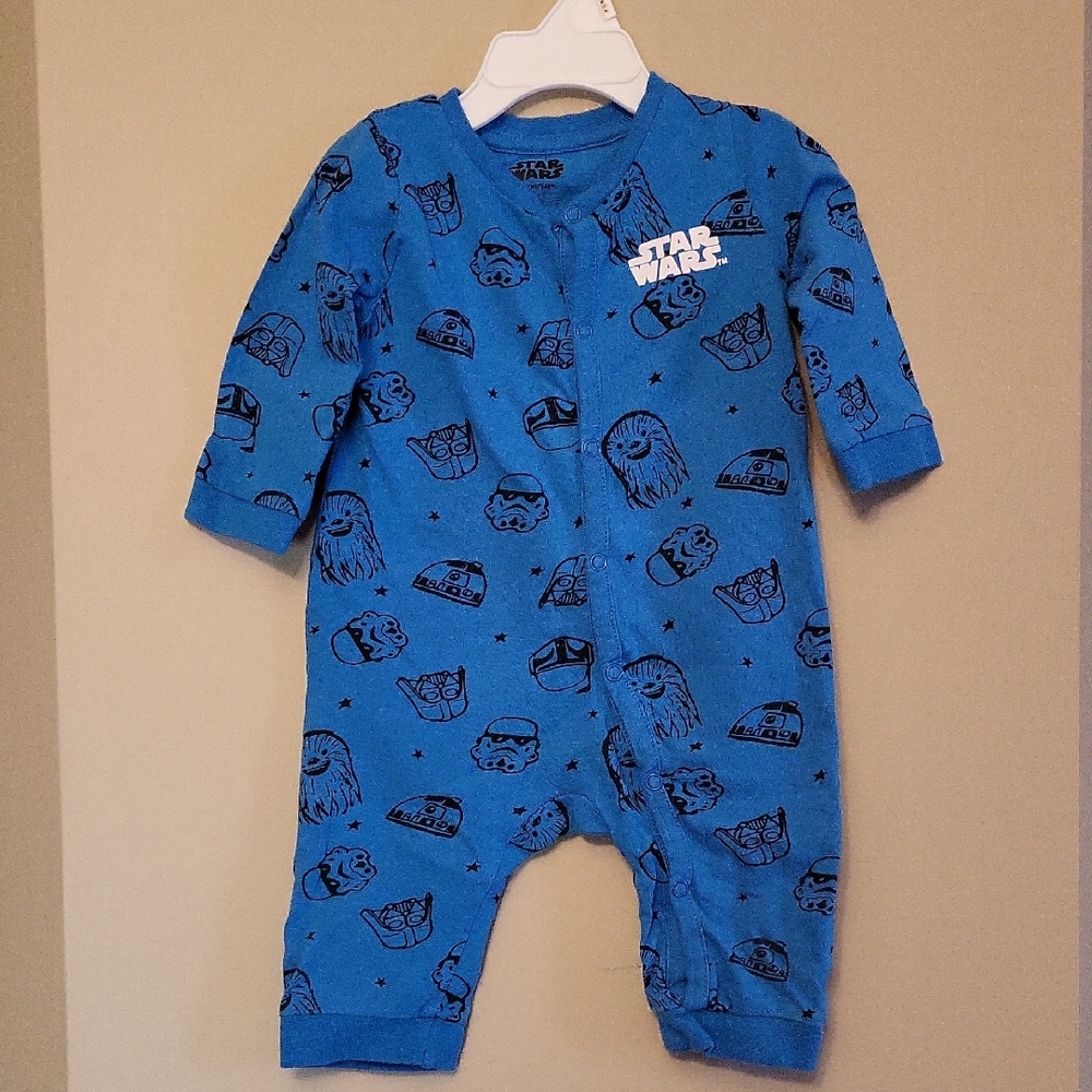 Star Wars snap up footless sleeper/footie